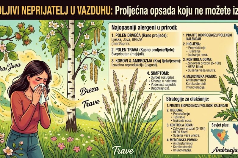 Slika o alergentima u BiH.