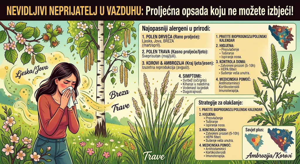 Slika o alergentima u BiH.